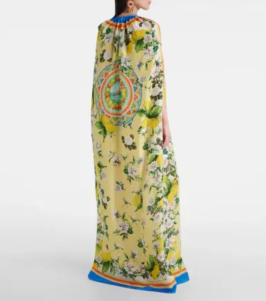 Dolce & Gabbana Printed silk cape | Thumbnail 4