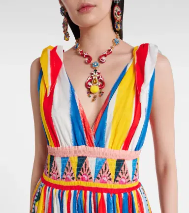 Dolce & Gabbana Striped cotton maxi dress | Thumbnail 2