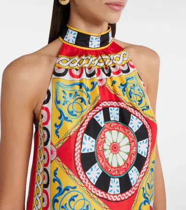Dolce & Gabbana Taormina printed halterneck silk gown | Thumbnail 2