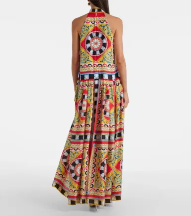 Dolce & Gabbana Taormina printed halterneck silk gown | Thumbnail 3