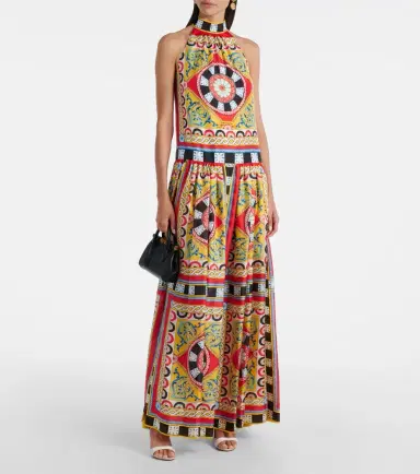 Dolce & Gabbana Taormina printed halterneck silk gown | Thumbnail 4