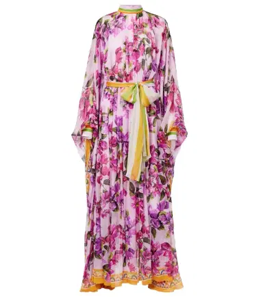 Dolce & Gabbana Belted floral silk kaftan | Thumbnail 1 Dolce & Gabbana Belted floral silk kaftan | Thumbnail 1