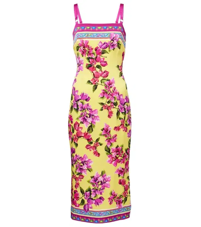 Dolce & Gabbana Taormina floral silk-blend midi dress