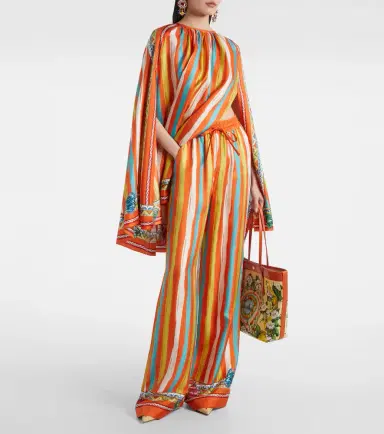 Dolce & Gabbana Oversized striped silk shirt | Thumbnail 3
