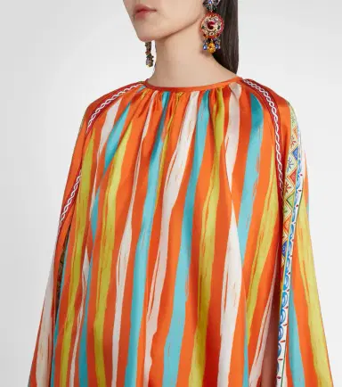 Dolce & Gabbana Oversized striped silk shirt | Thumbnail 5