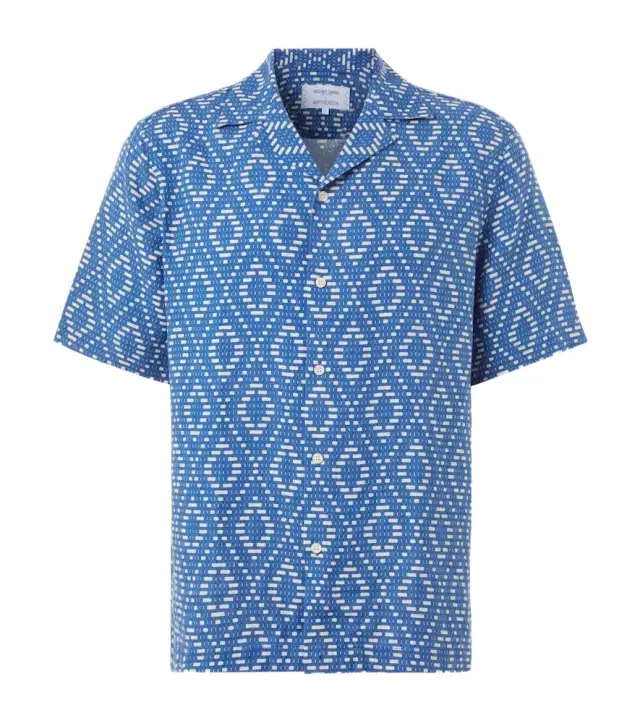 Frescobol Carioca Roberto printed linen shirt