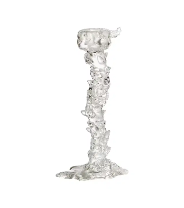 Polspotten Drip Large glass candle holder by Pascal Smelik
