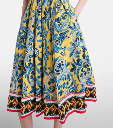 Dolce & Gabbana Pleated printed midi dress | Thumbnail 3