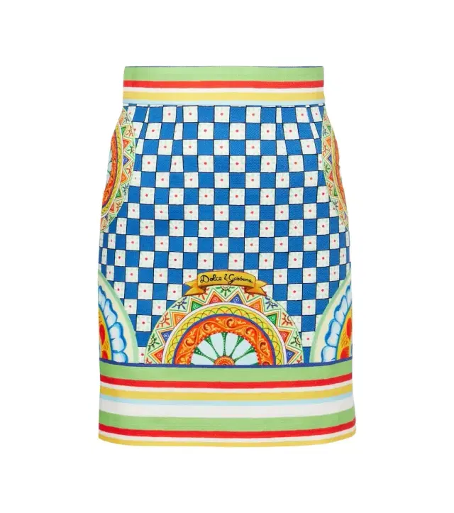 Dolce & Gabbana Cotton patterned miniskirt