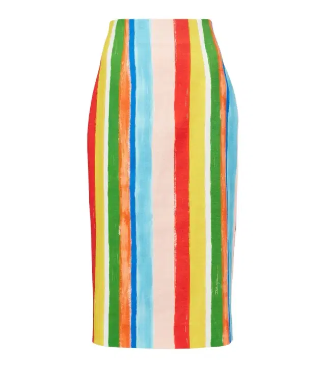 Dolce & Gabbana Striped cotton-blend pencil skirt
