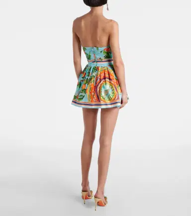 Dolce & Gabbana Taormina printed cotton bustier dress | Thumbnail 3 Dolce & Gabbana Taormina printed cotton bustier dress | Thumbnail 3