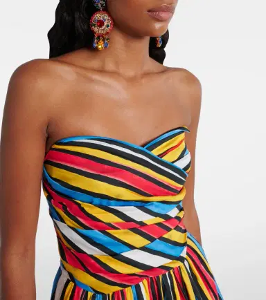 Dolce & Gabbana Ruched striped minidress | Thumbnail 2