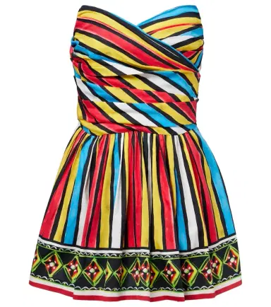 Dolce & Gabbana Ruched striped minidress | Thumbnail 1