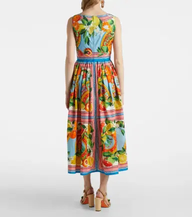 Dolce & Gabbana Taormina printed cotton midi dress | Thumbnail 2