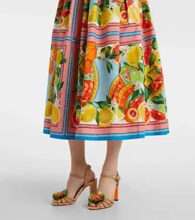 Dolce & Gabbana Taormina printed cotton midi dress | Thumbnail 3