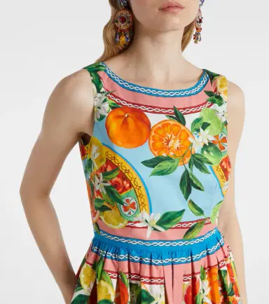 Dolce & Gabbana Taormina printed cotton midi dress | Thumbnail 5