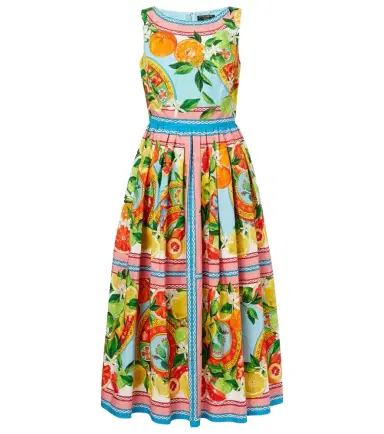Dolce & Gabbana Taormina printed cotton midi dress | Thumbnail 1