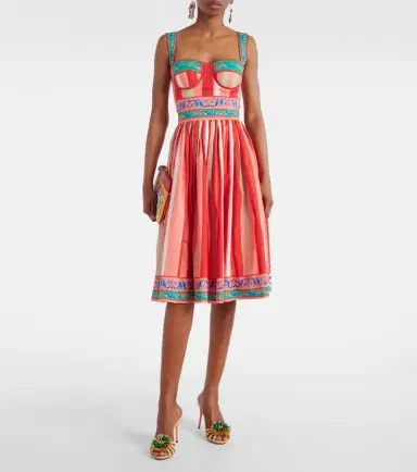 Dolce & Gabbana Taormina striped cotton bustier dress | Thumbnail 2