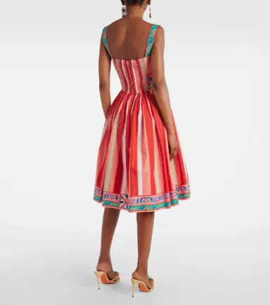 Dolce & Gabbana Taormina striped cotton bustier dress | Thumbnail 4
