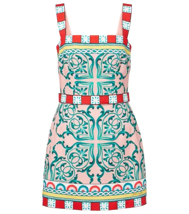 Dolce & Gabbana Taormina printed cotton-blend minidress