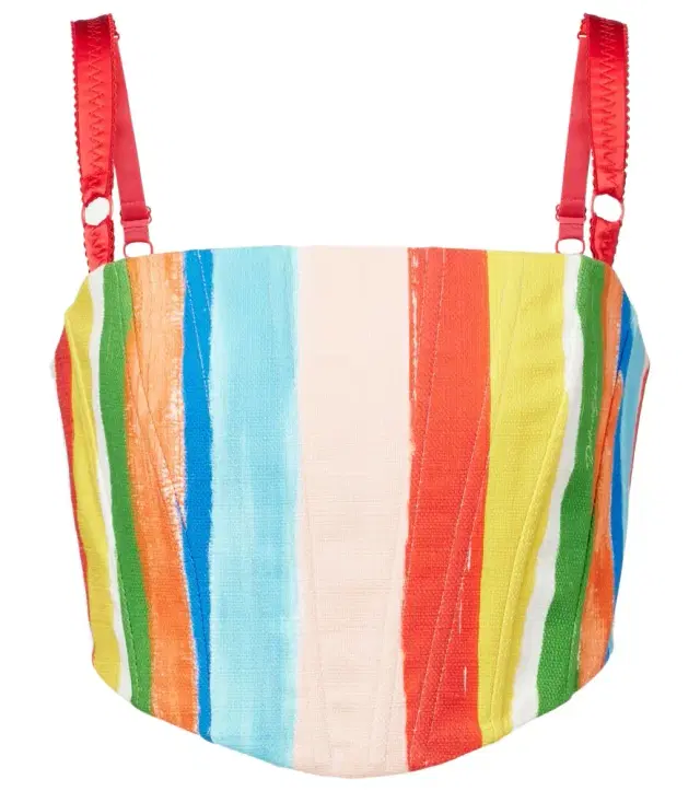 Dolce & Gabbana Striped cotton-blend tank top