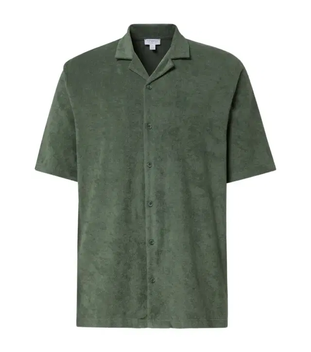 Cotton terry bowling shirt