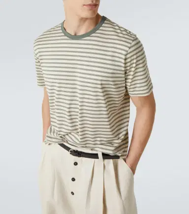 Sunspel Striped cotton jersey T-shirt | Thumbnail 3