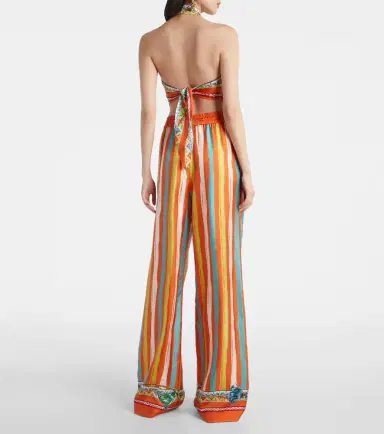 Dolce & Gabbana Striped halterneck silk top | Thumbnail 2