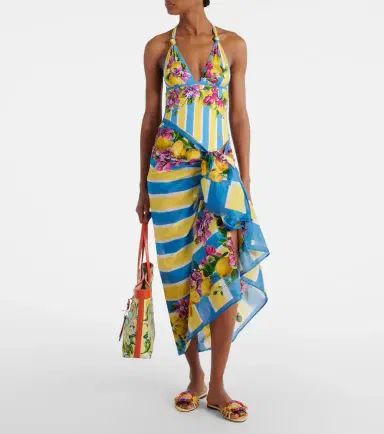 Dolce & Gabbana Printed halterneck swimsuit | Thumbnail 4