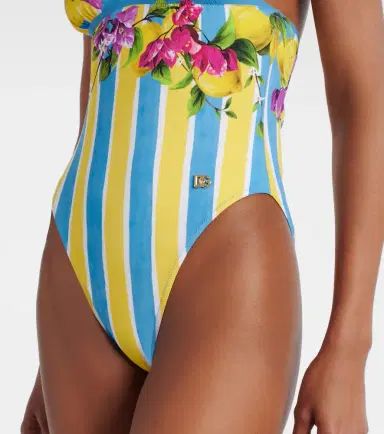 Dolce & Gabbana Printed halterneck swimsuit | Thumbnail 5