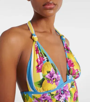 Dolce & Gabbana Printed halterneck swimsuit | Thumbnail 6