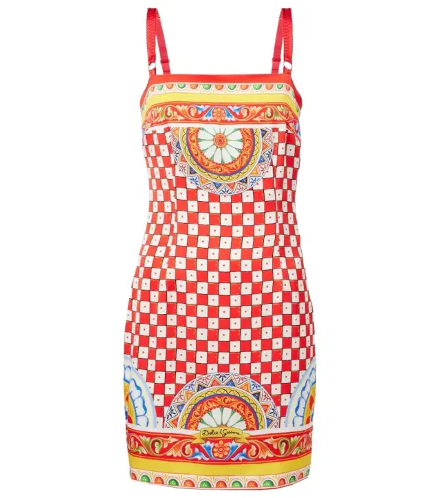 Dolce & Gabbana Taormina printed silk-blend minidress