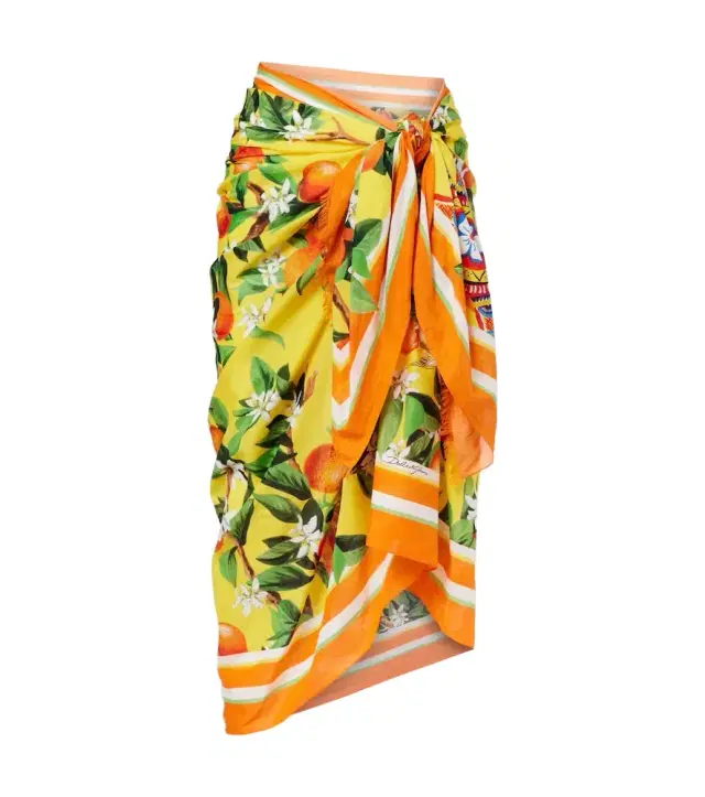 Dolce & Gabbana Printed cotton beach cover-up