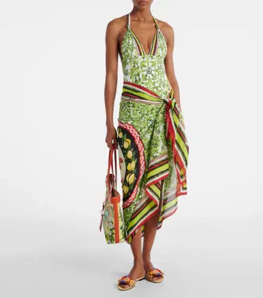 Dolce & Gabbana Printed halterneck swimsuit | Thumbnail 4