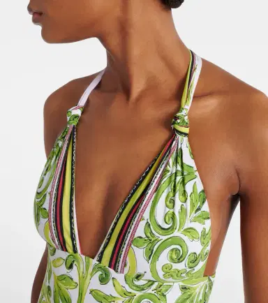 Dolce & Gabbana Printed halterneck swimsuit | Thumbnail 6
