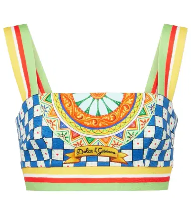 Dolce & Gabbana Cotton crop top | Thumbnail 1