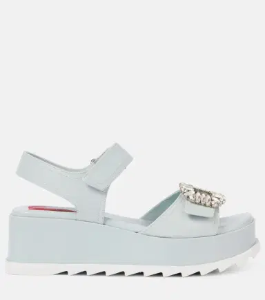 Roger Vivier Embellished leather platform sandals | Thumbnail 4