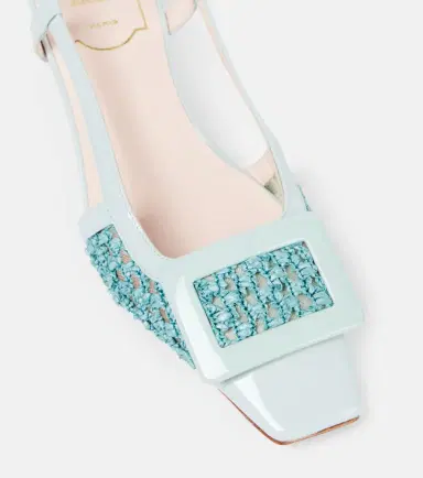 Roger Vivier Belle Vivier 45 crochet leather slingback pumps | Thumbnail 4 Roger Vivier Belle Vivier 45 crochet leather slingback pumps | Thumbnail 4
