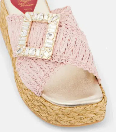 Roger Vivier Espa 60 embellished raffia espadrille sandals | Thumbnail 2 Roger Vivier Espa 60 embellished raffia espadrille sandals | Thumbnail 2