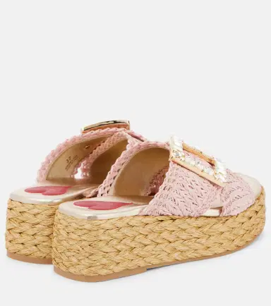 Roger Vivier Espa 60 embellished raffia espadrille sandals | Thumbnail 3 Roger Vivier Espa 60 embellished raffia espadrille sandals | Thumbnail 3