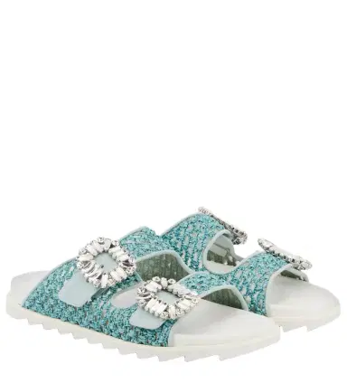 Roger Vivier Slidy Viv' crystal-embellished sandals | Thumbnail 1