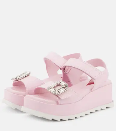 Roger Vivier Embellished leather platform sandals | Thumbnail 4 Roger Vivier Embellished leather platform sandals | Thumbnail 4