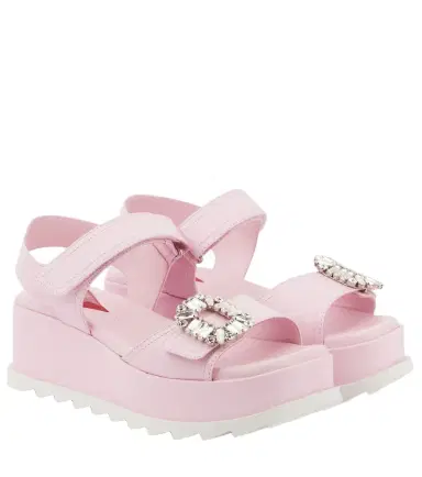 Roger Vivier Embellished leather platform sandals | Thumbnail 1 Roger Vivier Embellished leather platform sandals | Thumbnail 1