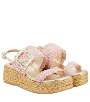 Roger Vivier Espa 60 raffia platform sandals | Thumbnail 1 Roger Vivier Espa 60 raffia platform sandals | Thumbnail 1
