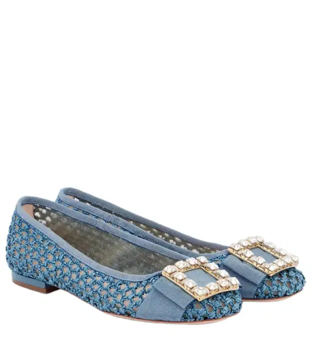Roger Vivier Tres Vivier embellished ballet flats
