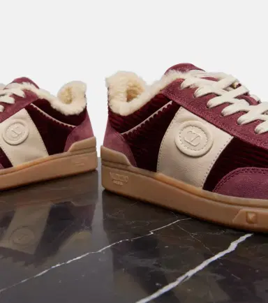 Valentino Garavani Upvillage suede and corduroy sneakers | Thumbnail 3