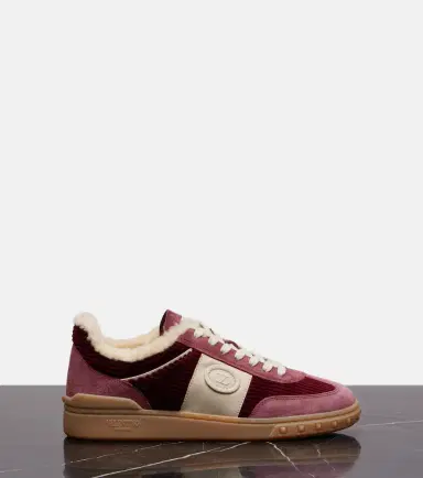 Valentino Garavani Upvillage suede and corduroy sneakers | Thumbnail 4