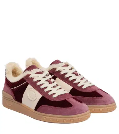 Valentino Garavani Upvillage suede and corduroy sneakers | Thumbnail 1