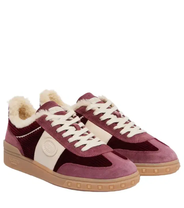 Valentino Garavani Upvillage suede and corduroy sneakers