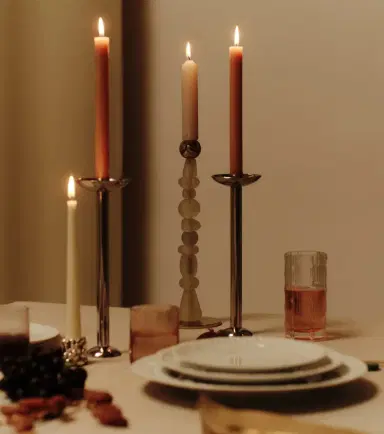 LOUISE ROE Champagne Low stainless steel candle holder | Thumbnail 4